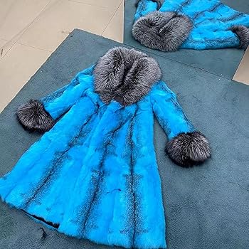 Amazon.com: OFURTEBUY Women's Genuine Rabbit Fur Coat Winter